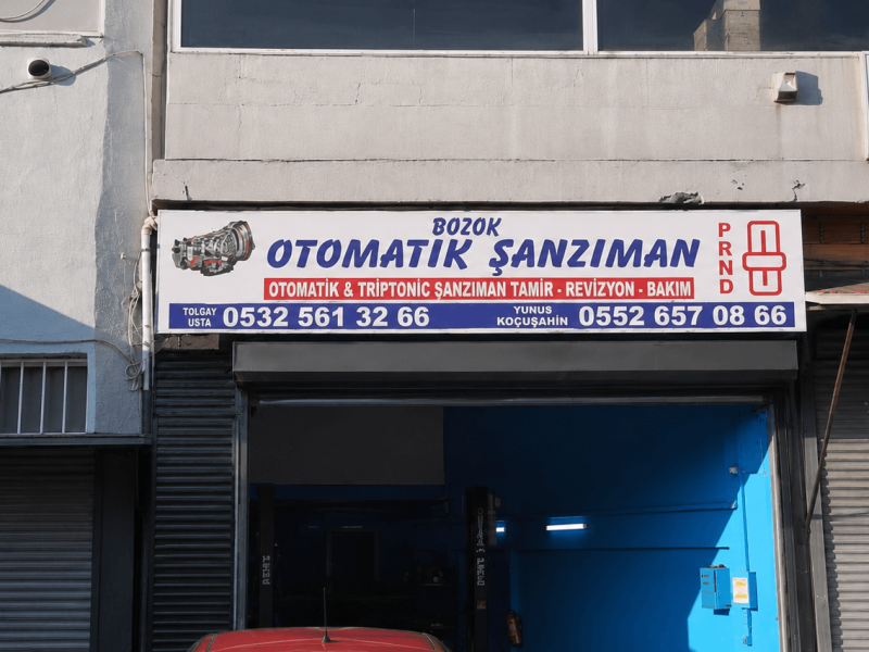 Bozok Otomatik Şanzıman dış tabela
